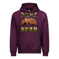 Mauve Wine papa bear Urban Hoodie - Artiststas
