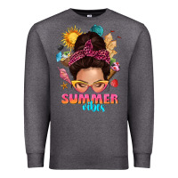 Charcoal Heather summer vibes messy bun tbw Premium Sweatshirt - texasbilliewilder
