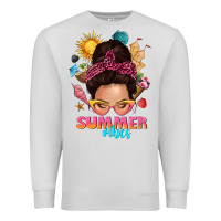 Dove Grey summer vibes messy bun tbw Premium Sweatshirt - texasbilliewilder