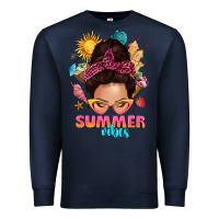 Navy summer vibes messy bun tbw Premium Sweatshirt - texasbilliewilder