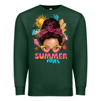 Sports Green summer vibes messy bun tbw Premium Sweatshirt - texasbilliewilder