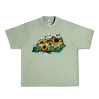 Oil Green Kentucky map sunflower cactus serape Urban Heavy Tee - RanaPortraitStore