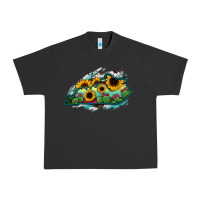 Pigment Black Kentucky map sunflower cactus serape Urban Heavy Tee - RanaPortraitStore