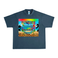 Midnight Navy sunrise sunburn sunset repeat Urban Heavy Tee - Artiststas