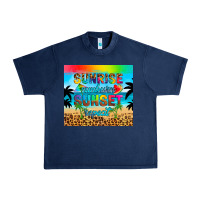 Navy sunrise sunburn sunset repeat Urban Heavy Tee - Artiststas