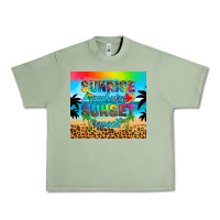 Oil Green sunrise sunburn sunset repeat Urban Heavy Tee - Artiststas