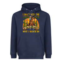 Navy western rodeo Heavyweight Hoodie - texasbilliewilder