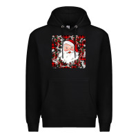 Black santa christmas coaster Premium Hoodie - JahusDesignShop