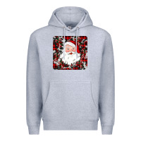 Heather Grey santa christmas coaster Premium Hoodie - JahusDesignShop