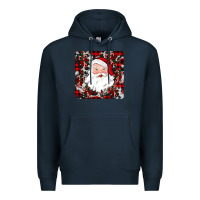 Navy santa christmas coaster Premium Hoodie - JahusDesignShop