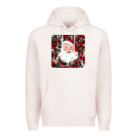 Pale Pink santa christmas coaster Premium Hoodie - JahusDesignShop
