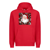 Red santa christmas coaster Premium Hoodie - JahusDesignShop