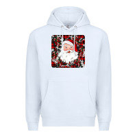 White santa christmas coaster Premium Hoodie - JahusDesignShop