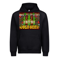 Black cold beer with beer bottles Urban Hoodie - AdoDesignShop
