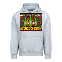 Heather Grey cold beer with beer bottles Urban Hoodie - AdoDesignShop