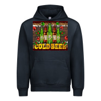 Navy cold beer with beer bottles Urban Hoodie - AdoDesignShop