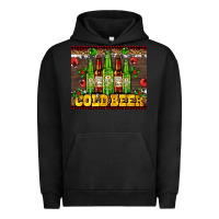 Pigment Black cold beer with beer bottles Urban Hoodie - AdoDesignShop