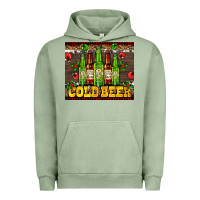 Pigment Oil Green cold beer with beer bottles Urban Hoodie - AdoDesignShop