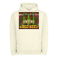 Pigment Pistachio cold beer with beer bottles Urban Hoodie - AdoDesignShop