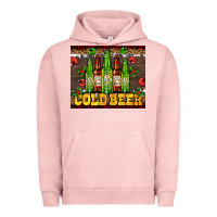 Pigment Salmon cold beer with beer bottles Urban Hoodie - AdoDesignShop