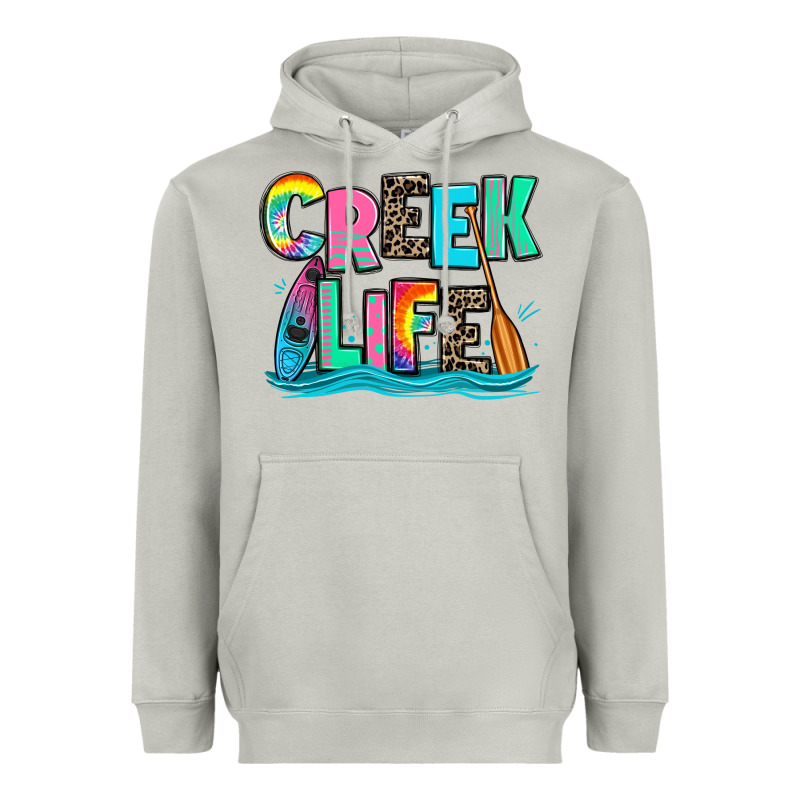 Creek Life Kayaking Heavyweight Hoodie by Zillion Design Studio | Teevron
