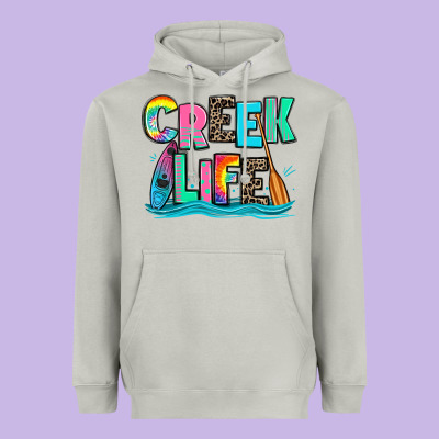 Creek Life Kayaking Heavyweight Hoodie Designed By Zillion Design Studio