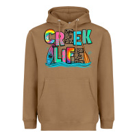 Toasted Coconut creek life kayaking Heavyweight Hoodie - Zillion Design Studio