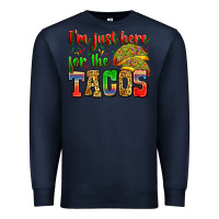 Navy i'm just here for the tacos Premium Sweatshirt - Zillion Design Studio