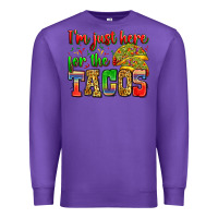 Purple i'm just here for the tacos Premium Sweatshirt - Zillion Design Studio