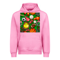 Fuchsia Pink physical education class seamless pattern Urban Hoodie - BundleAndBundleShop