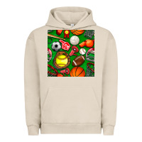 Pigment French Oak physical education class seamless pattern Urban Hoodie - BundleAndBundleShop