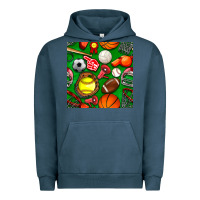 Pigment Midnight Navy physical education class seamless pattern Urban Hoodie - BundleAndBundleShop