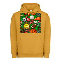 Pigment Peanut Butter physical education class seamless pattern Urban Hoodie - BundleAndBundleShop