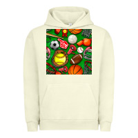 Pigment Pistachio physical education class seamless pattern Urban Hoodie - BundleAndBundleShop