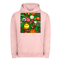 Pigment Salmon physical education class seamless pattern Urban Hoodie - BundleAndBundleShop