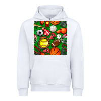 White physical education class seamless pattern Urban Hoodie - BundleAndBundleShop