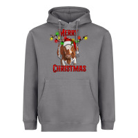 Storm Merry Christmas Longhorn Cow Heavyweight Hoodie - RanaPortraitStore