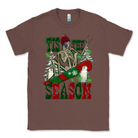Chestnut tis the season skeleton snowboard Classic Tee - FaDigitalArtStudio
