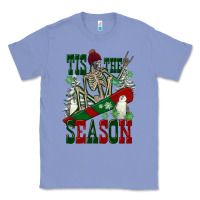Colony Blue tis the season skeleton snowboard Classic Tee - FaDigitalArtStudio