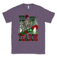 Lavender tis the season skeleton snowboard Classic Tee - FaDigitalArtStudio