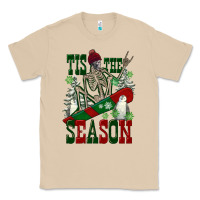 Mushroom tis the season skeleton snowboard Classic Tee - FaDigitalArtStudio