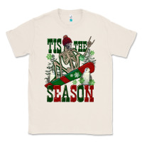 Natural tis the season skeleton snowboard Classic Tee - FaDigitalArtStudio