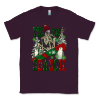 Plum tis the season skeleton snowboard Classic Tee - FaDigitalArtStudio