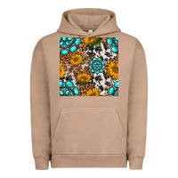 Pigment Burro western gemstone and sunflower seamless pattern Urban Hoodie - BundleAndBundleShop