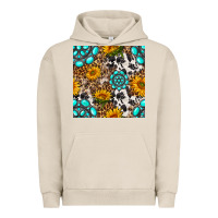 Pigment French Oak western gemstone and sunflower seamless pattern Urban Hoodie - BundleAndBundleShop