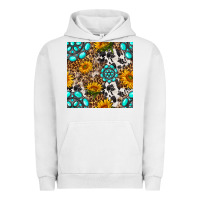 Pigment Lunar Rock western gemstone and sunflower seamless pattern Urban Hoodie - BundleAndBundleShop