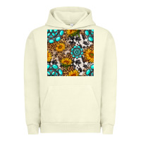 Pigment Pistachio western gemstone and sunflower seamless pattern Urban Hoodie - BundleAndBundleShop