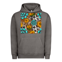 Pigment Tornado western gemstone and sunflower seamless pattern Urban Hoodie - BundleAndBundleShop