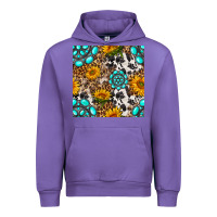 Tulip western gemstone and sunflower seamless pattern Urban Hoodie - BundleAndBundleShop