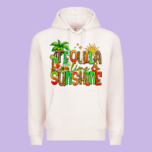 Tequila Lime And Sunshine Summer Premium Hoodie Designed By Jasminsmagicworld